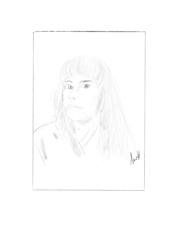 Portrait of woman, using a Sketchy reference photo