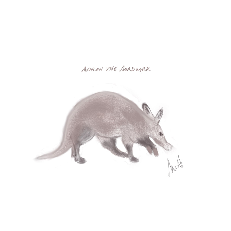 Drawing of an aardvark